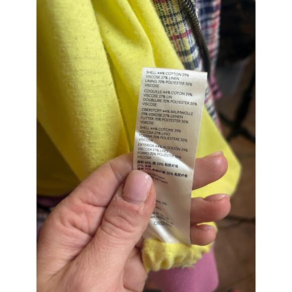 Free People Women's Oversized Plaid Penny Bomber Jacket Size XS - Picture 6 of 7